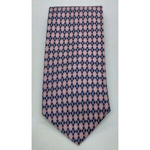 Brooks Brothers Stain Resistant Necktie. Pink, Blue & White Silk Men's Tie. EUC